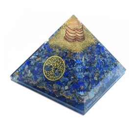 Lapis Lazuli, Orgone Pyramid, Healing Crystal Pyramid, Pyramid Crystal Gemstone Pyramid for Meditation, Office Decor, Birthday Gifts, Chakra Balance, Witchy Gift, Office Decor For Women - Karma's Gems