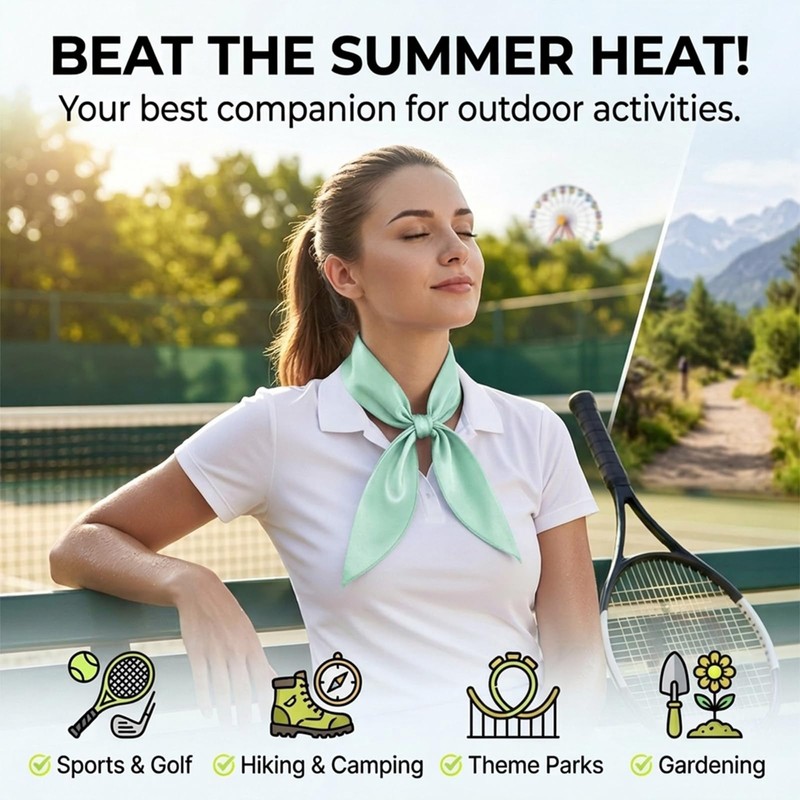 Cooling Towel with Soft Gel Ice Pack Inserts |Gel Ice