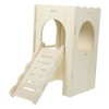 Totority Wooden Guinea Pig Hideout House with Ramp Multi Small