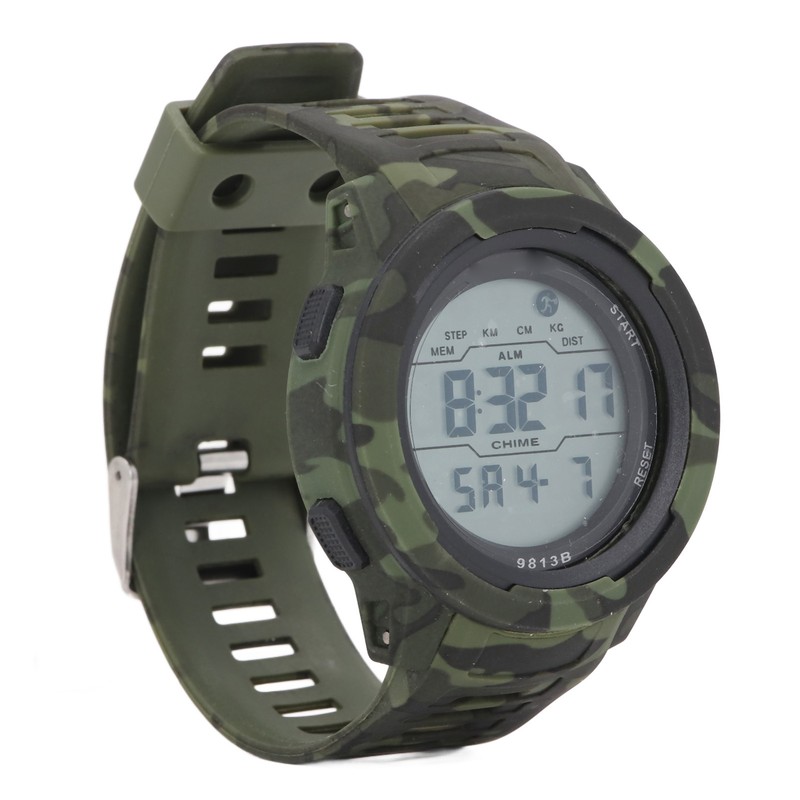 Men Digital Sports Watch 50m Waterproof Watch with LED Backlight