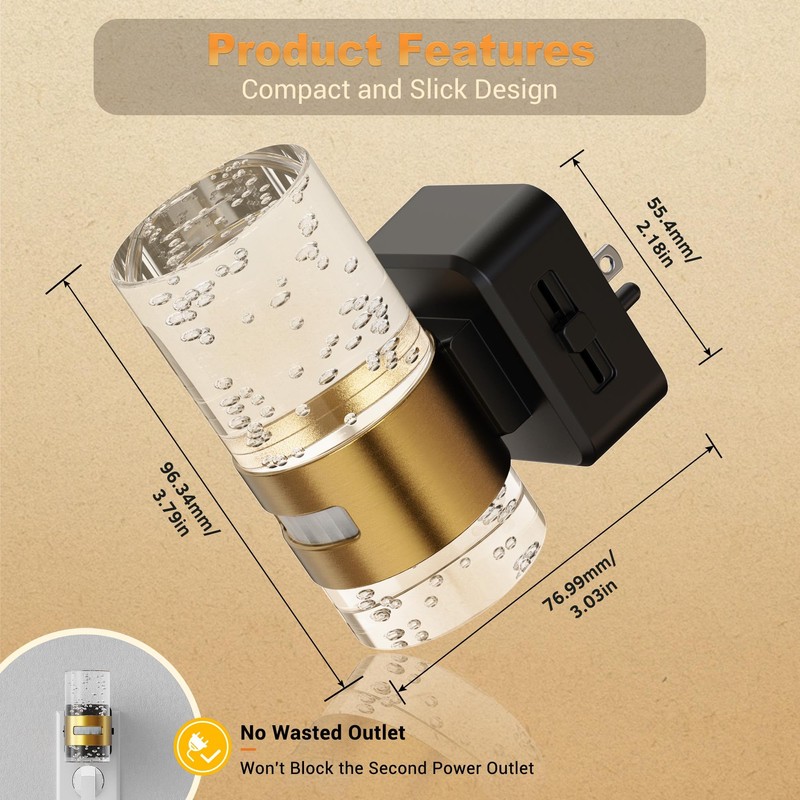 JandCase Motion Sensor Night Light, Night Lights Plug into Wall,2