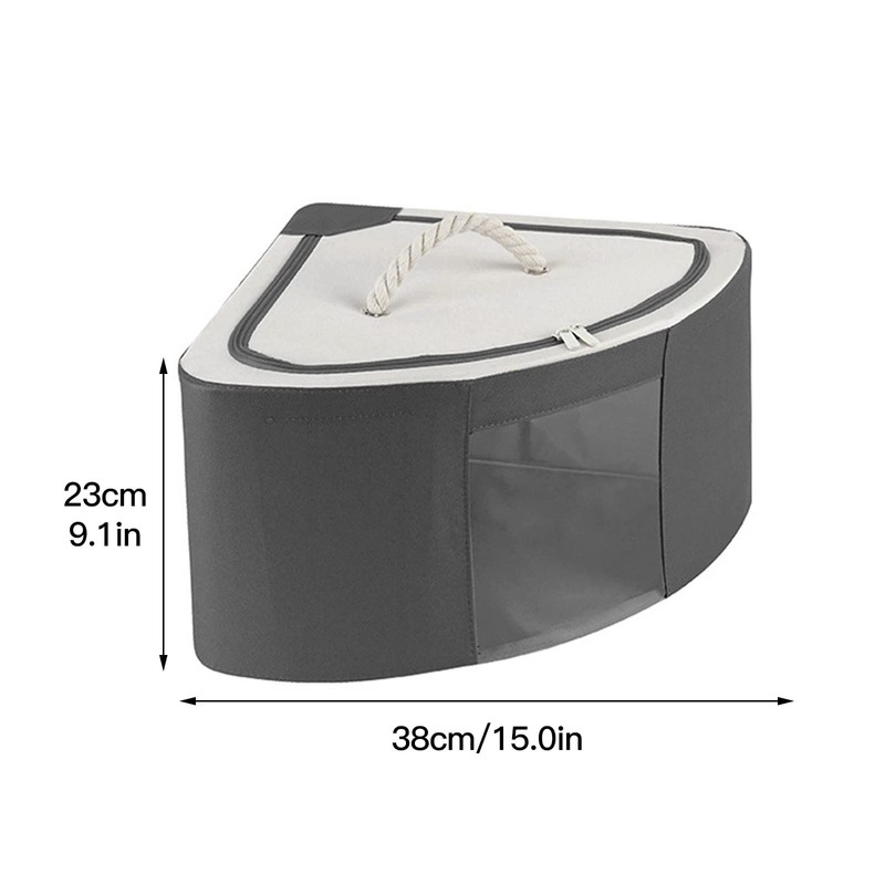 DUDNJC Foldable Storage Bins Cubes Boxes with Lid, Triangle Corner