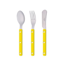 Trinice Sabre Paris Bistro Shiny Cutlery 1-Person Dessert Set 3P (Teaspoon + Cake Fork + Soup) / 트리니체 사브르 파리즈 비스트로 샤이니 커트러리 1인 디저트세트 3P (티스푼+케이크포크+스프