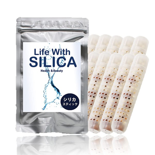Life With SILICA Silica Sticks [Bulk Purchase, Set of 10] ~ Life With Silica Water Silica Stick Silicon Silicon Stick Mineral Ingredients Trial Made in Japan