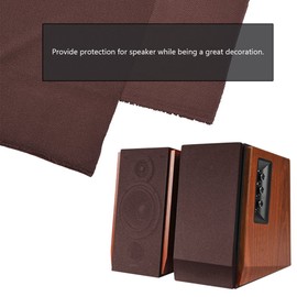 Pomya Speaker Cloth, Speaker Grill Cloth Estéreo Gille Tela Speaker Mesh Cloth Protective Dust Cover 1.7mx0.5m(Marron)