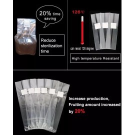 Wonderland Mushroom Grow Bags Sealable 5" x 4.7'' x 19” Substrate Mycelium Seeds Gas Filter - 400 Count