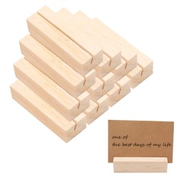 ZHEJIA Wooden Card Stand, Rectangle Memo Stand, Memo Holder, Wood Business Card Holder, Card Stand, Photo Stand, Memo Clip, Card Holder, Stationery