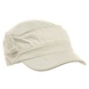 Washed Cotton Fitted Army Cap-White S-M
