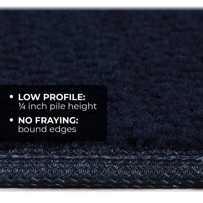 House, Home and More Skid-Resistant Carpet Runner - Navy Blue