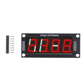 LED Display Module 4 Digit 7 Segment LED Segment Digital Display Module 4 Pack TM1637 (MRA172A Red)