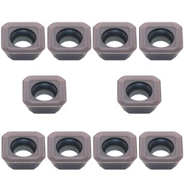 LingGan 10PCS SEHT 43 AFSN Carbide Insert Face Mill SEHT1204 X45 PC230 Lathe Milling CNC Tools Milling Cutter for Processing Stainless Steel.