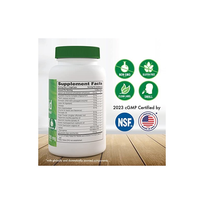 Health Tru Nutrition | Digestive Enzyme, 60 Caps | Enzimas