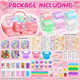 Jimcii Make Your Own Nano Tape Bubble Kit for Kids, Squishy Maker Making Kit, Nano Tape Bubbles