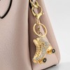 Skates Rhinestone Keychain,Shoe Gold Sparkling Charm Keychain Pendant (Gold)