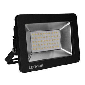 Ledvion Osram LED Spotlight, 50 Watt LED Floodlight, 6500 K Spotlight, 4250 Lumen Work Lighting, Outdoor Spotlight IP65 Waterproof, Floodlight with Quick Connection