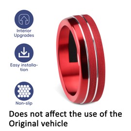 Auovo 4WD Knob Cover Compatible with Wagoneer Accessories 2022 2023 2024 Center Console 4WD Control Switch Knob Button Cover Trim Car Interior Trim Decorations(Red)