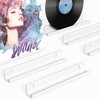 AITEE Vinyl Record Shelf Wall Mount: 6 Pack Acrylic White
