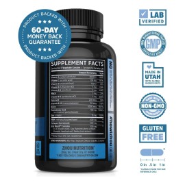 Zhou Iron Beard Suplemento Barba Biotina Multivitamínico 60 Cápsulas