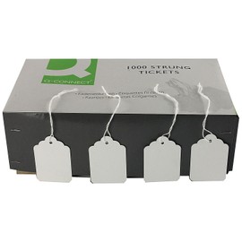 Q-Connect KF01621 Strung Ticket 57x38mm (Pack of 1000) - White