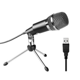 FIFINE micrófono USB, Plug y Play Home Studio micrófono de Condensador USB para Skype, Grabaciones para Youtube, Google Búsqueda por Voz, Juegos...   