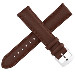 OTTOODY Leather Watch Bands Strap Quick Release, Elegant & Soft Top Grain Genuine Leather Watch band for Men Women, 22mm 21mm 20mm 18mm 16mm Replacement Straps for Watch & Smartwatch, Silver Buckle