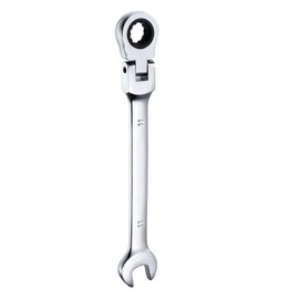 sourcing map Flex-Head Ratcheting Wrench 11mm 180° Rotating Head Metric Ratchet Combination Wrenches 72-Teeth Chrome Vanadium Steel Open End Ratchet for Fasteners Nut Bolt