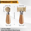HONGDUI KM18 Woodworking Brass Chisel Mallet, 22Ounce Mallet Hammer with