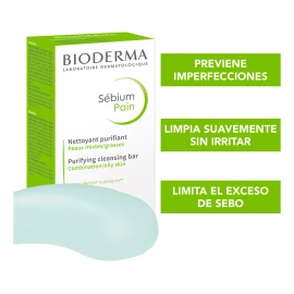 💚🧼 Bioderma Sébium Barra Limpiadora Purificante | Control de Brillos y Limpieza Profunda – 100 g 🌿✨