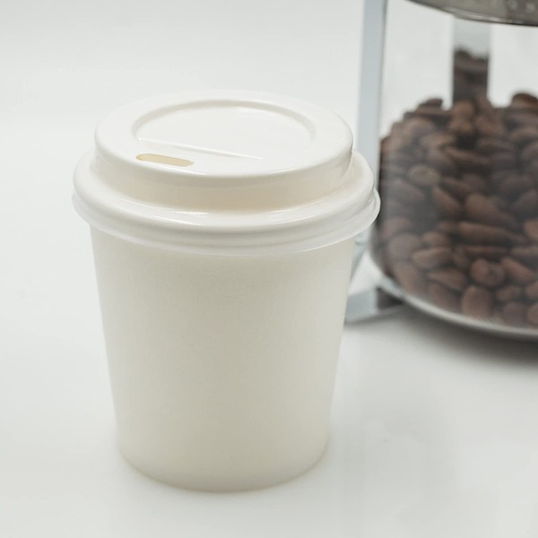 •GOLDEN APPLE, Disposable Paper Coffee Cups 4 oz. Cups & Lids Quantity 50 Cups per Pack.