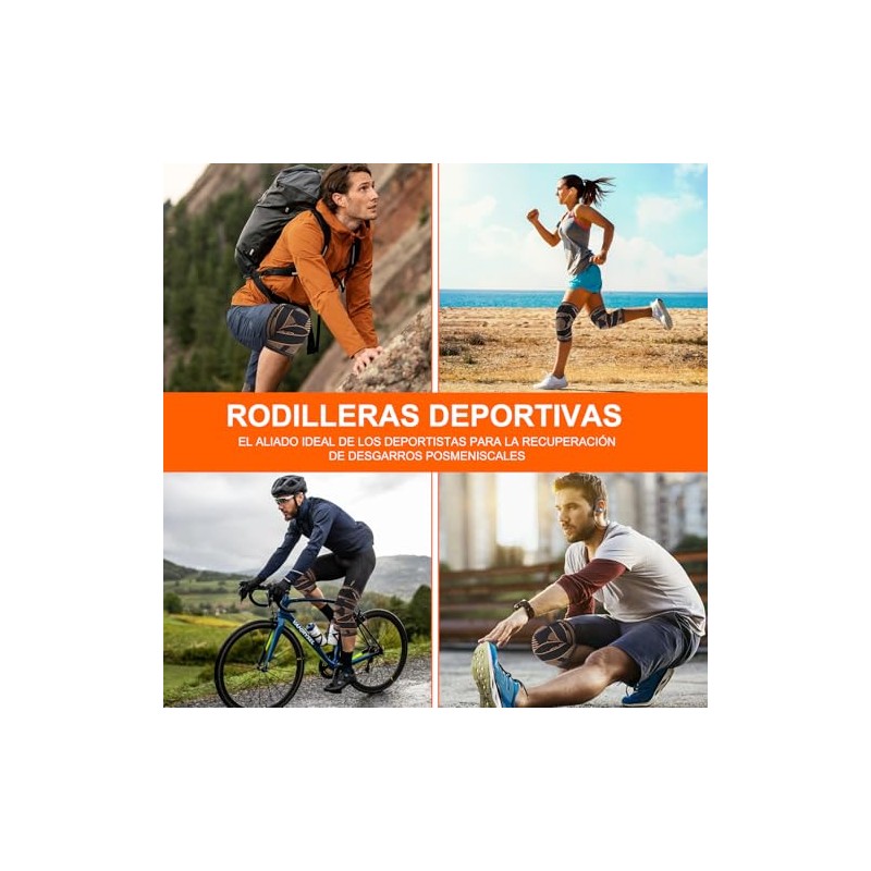 Rodilleras Gym con Fibra de Cobre 2 Piezas