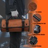WELKINLAND Heavy-Duty Waxed Canvas Tool Roll, 7-Pockets Tool Wrap Roll,