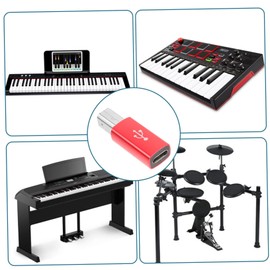 SUPVOX 5pcs Type-c to Male Adapter Compact USB Converter for Electric Piano Printers Mixers Guitars Connection