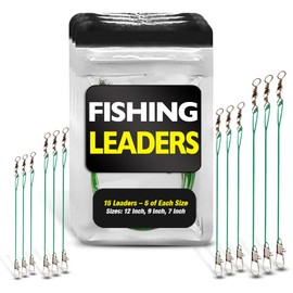 Fishing Leaders with Swivels - Carp - Pike - Catfish - Muskie - Walleye - Bass - Mackerel - Snapper