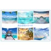 LB Natural Scenery Tapestry, Blue Sky and Sea, Beach Decor,