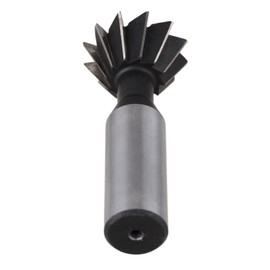 28mm Dia 60-Degree Silver HSS Double-Edged Dovetail Cutting Tool Metalworking End Mill 12 Flutes