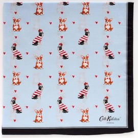 Cath Kidston 001376-0002-02 Large Gauze Handkerchief 22.8 inches (58 cm) ROYAL FRIENDS (Blue) Women's Handkerchief Approx. 22.8 inches (58 cm)