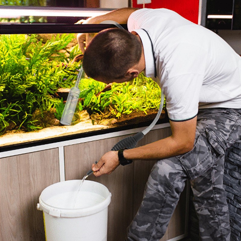 Newpol Aquarium Siphon Vacuum Cleaner for Fish Tank Cleaning Gravel