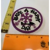 Vintage Snowmobile Sew On Patch Have A Happy Day Purple
