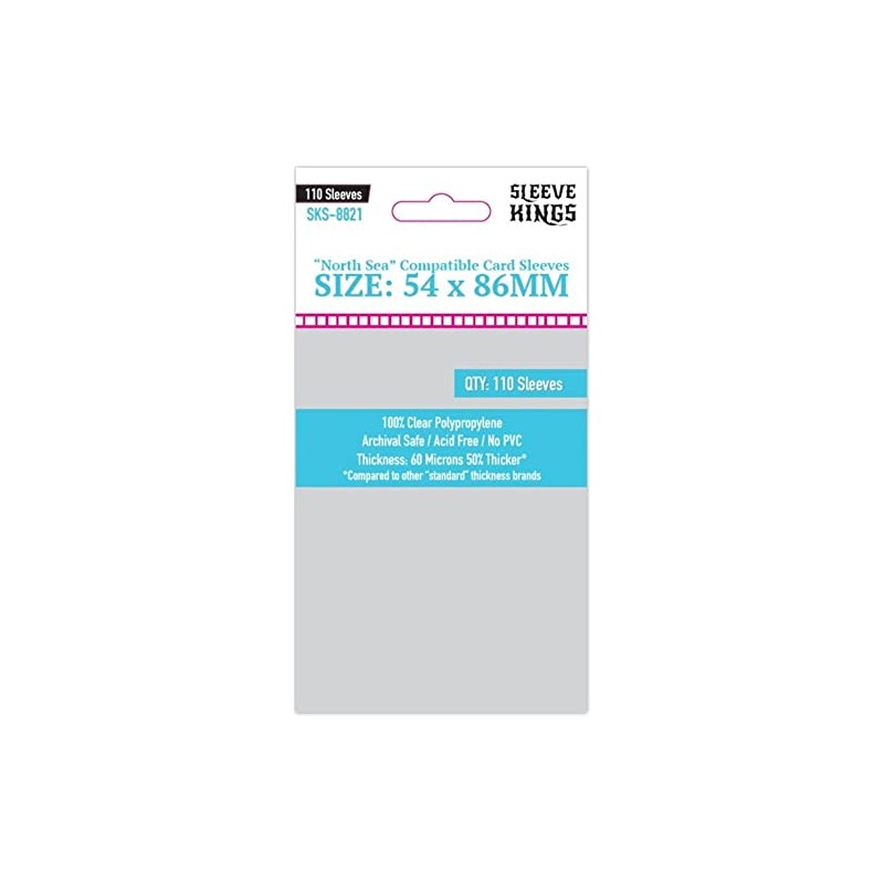 Sleeve Kings North Sea Compatible Sleeves (54x86mm) - Pack of