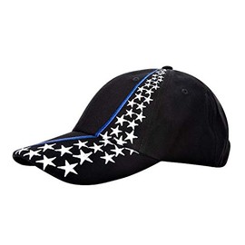 Thin Blue Line Stars and Stripes Slide Buckle Hat