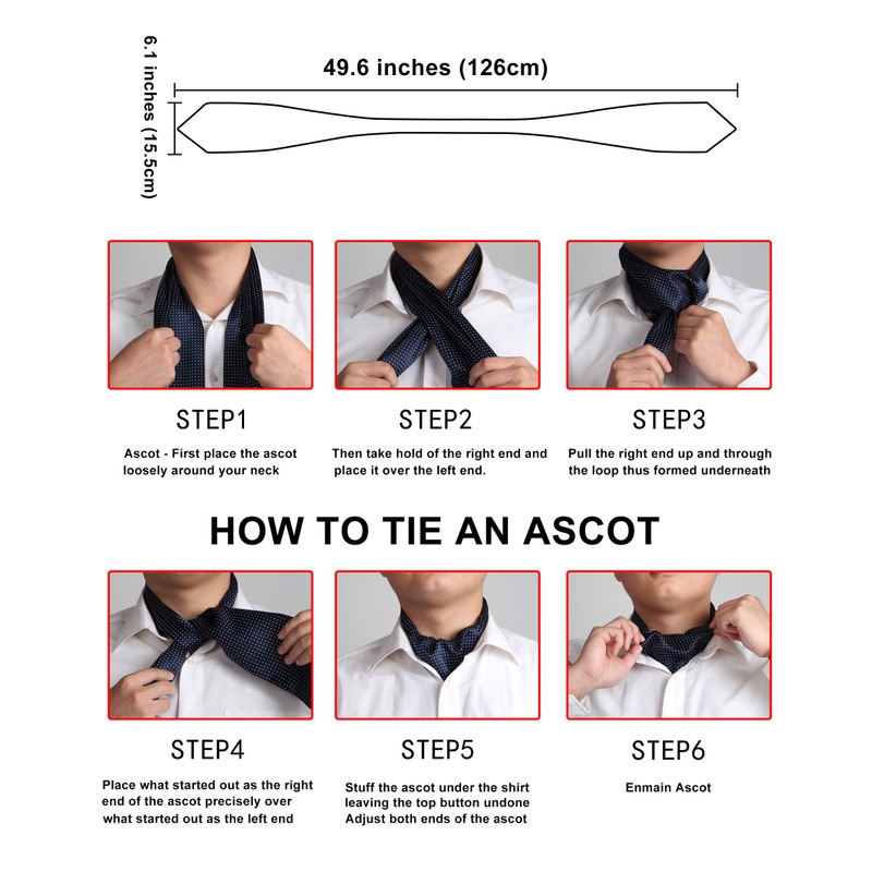 HISDERN Men's Yellow Cravats Wedding Floral Ascot with Handkerchief Elegant