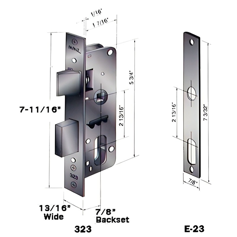 Papaiz KEY & TURN Bright Brass Papaiz 323 C-400/55 E-23