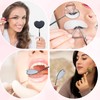2PCS Lash Mirror, Removable Heart Shaped Stainless Steel Eyelash Makeup