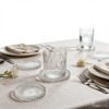6PCS Modern Clear Coasters Glass Coasters for Drinks with Holder