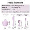 Kit Silicón Bowl Preparación Mascarilla Facial Lila