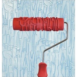 Bueer 7" DIY Patterned Paint Roller Decorative Rubber Roller with Plastic Handle (Model EG095)