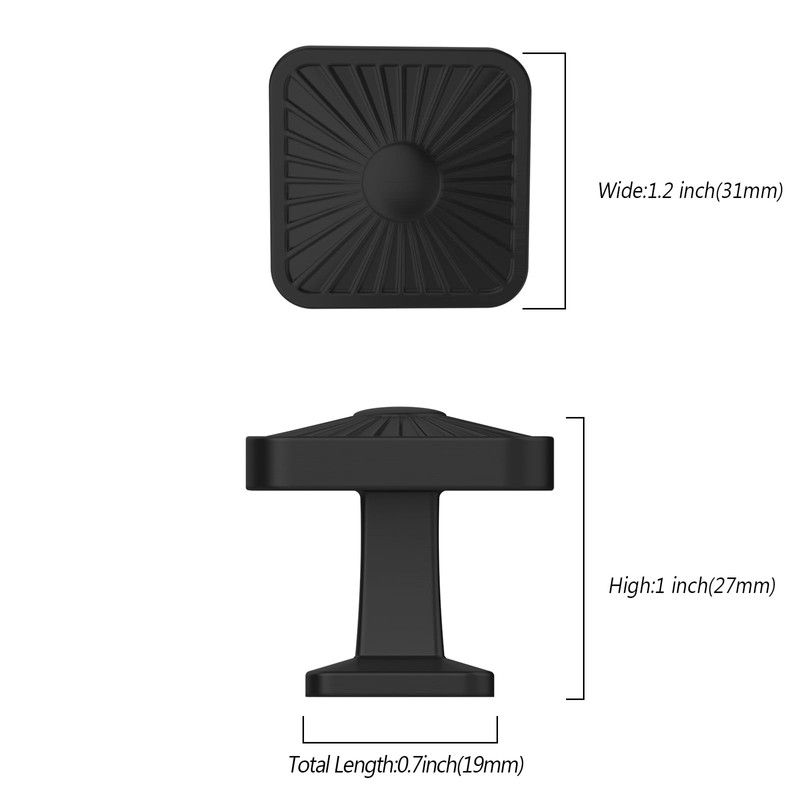 Asidrama 10 Pack Matte Black Kitchen Cabinet Knobs, Cabinet Knobs