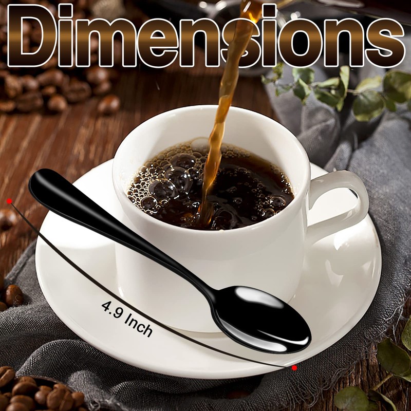 SONGZIMING Espresso Spoons Stainless Steel, 4.9 Inch Small Spoon for