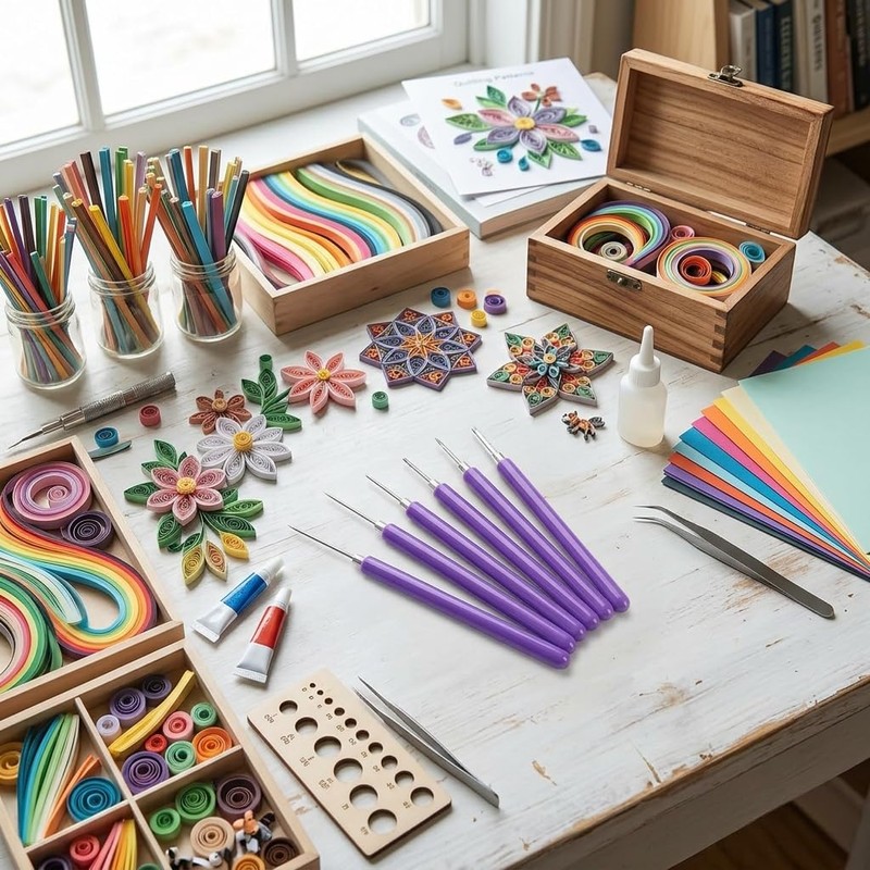 Paper Bead Roller Slotted Tool 12 Pack Paper Quilling Tools