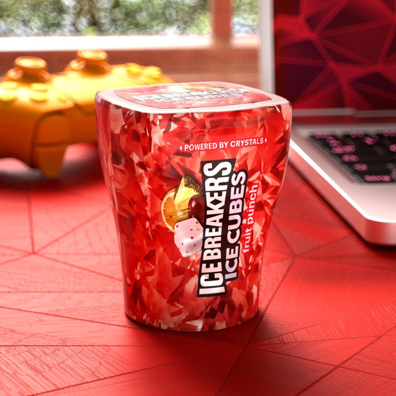 ICE BREAKERS Ice Cubes Fruit Punch Sugar Free Chewing Gum